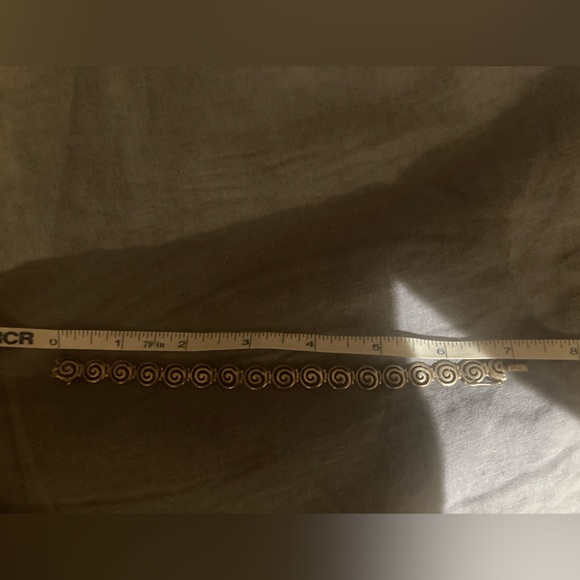 Sterling silver Greek spiral bracelet - Picture 7 of 8